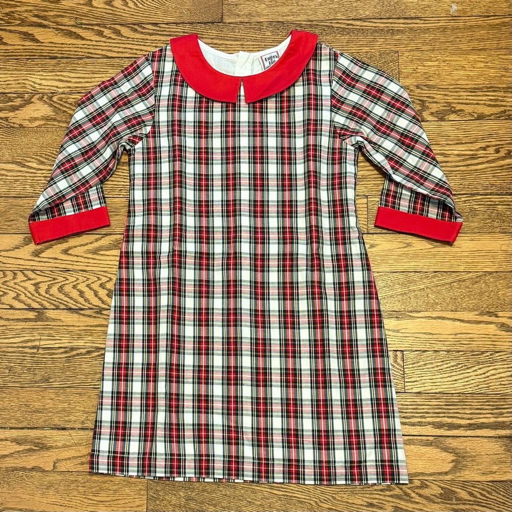 NWT Cotton Kids Sz 7 Holiday Plaid Dress